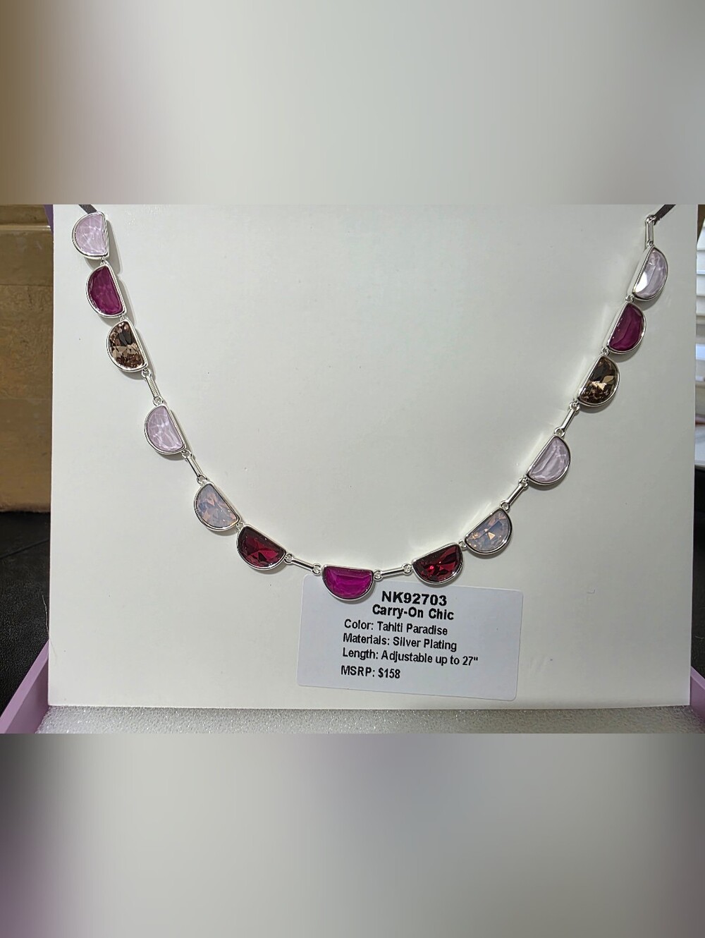 Tahiti Paradise Silver-Plated Jewel Candy Necklace - Carry On Chic